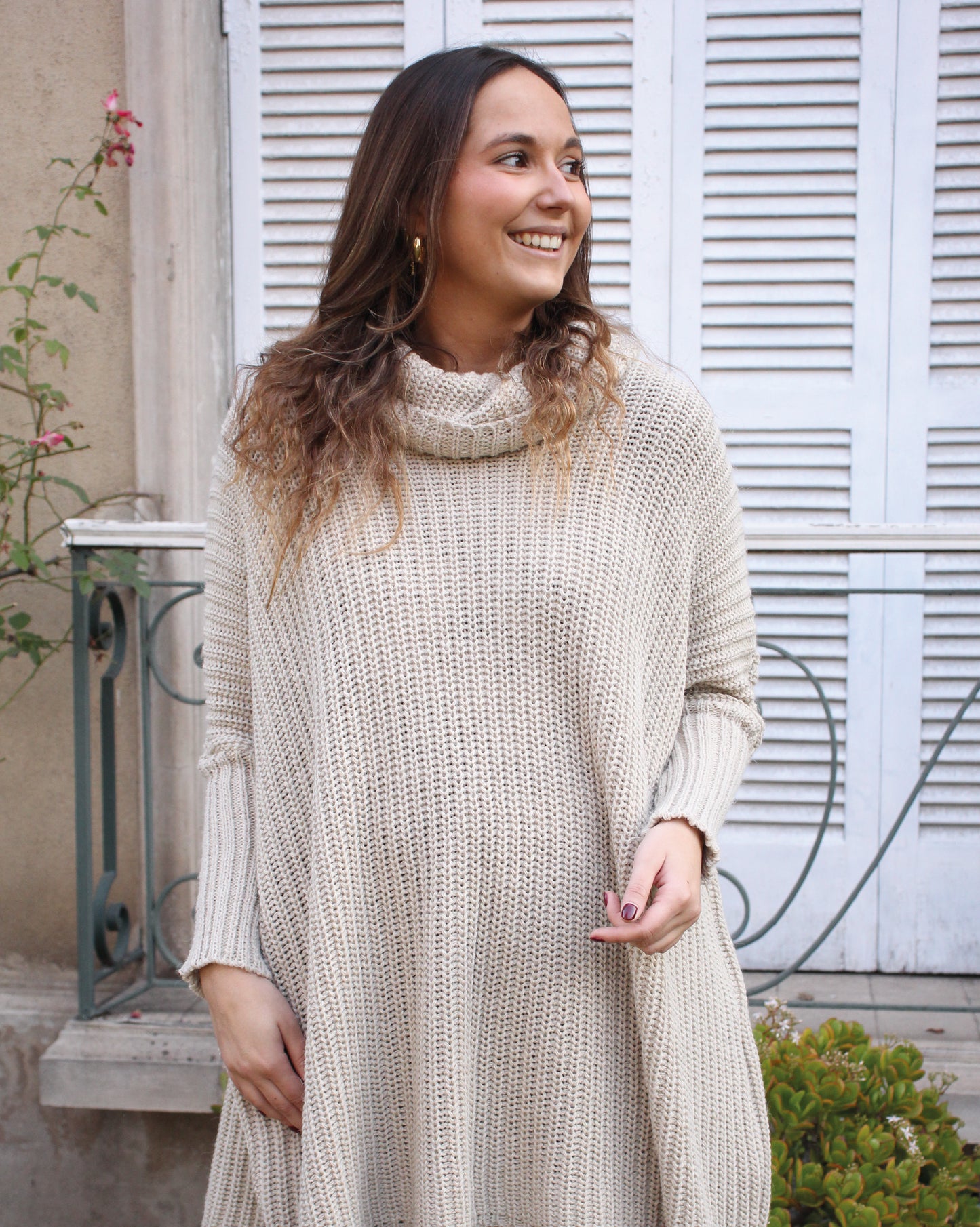 Poncho Mili Beige